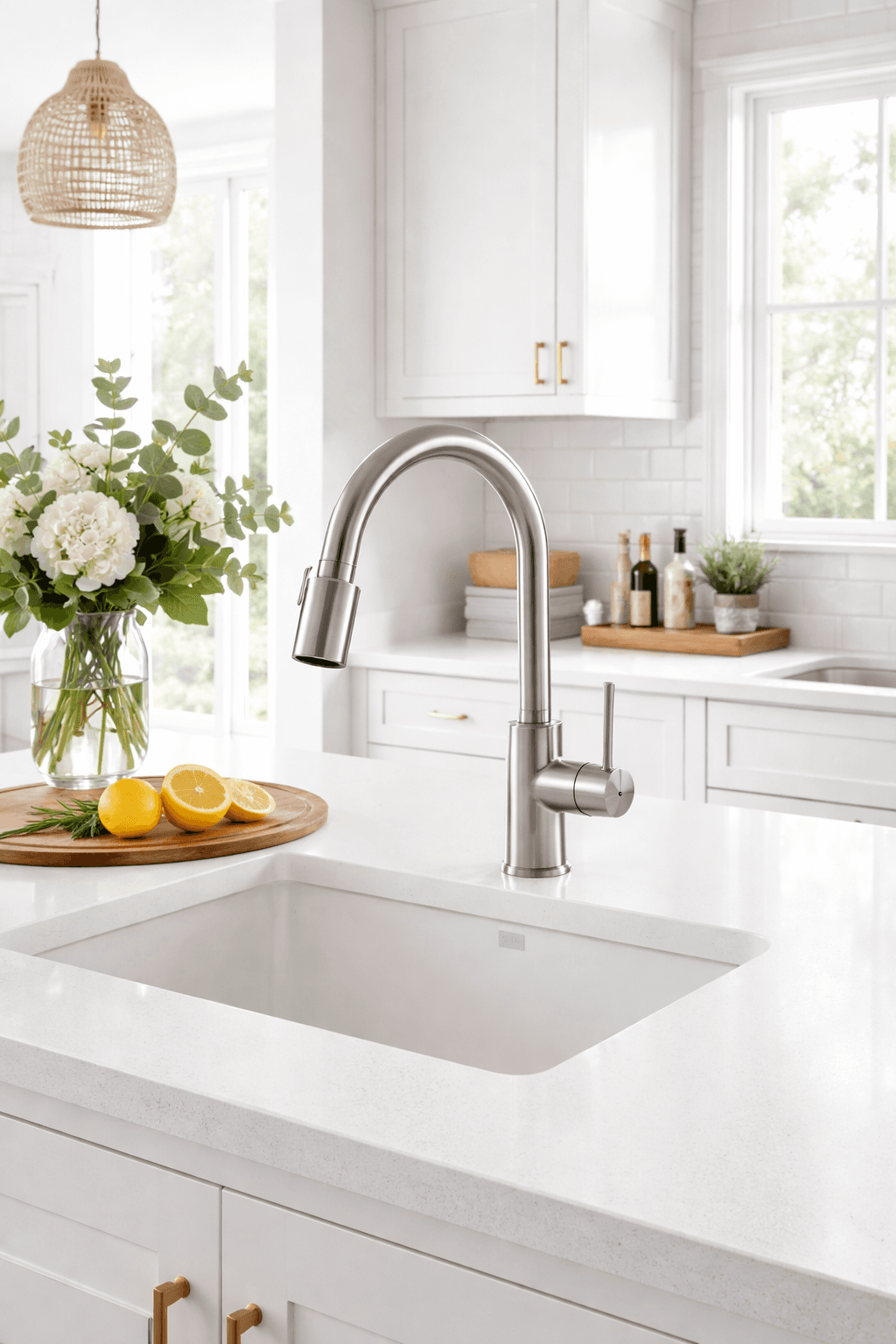 Cozinha com metais de qualidade